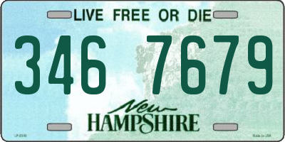 NH license plate 3467679