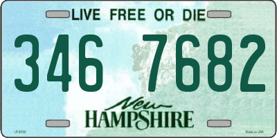 NH license plate 3467682