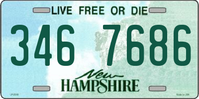 NH license plate 3467686