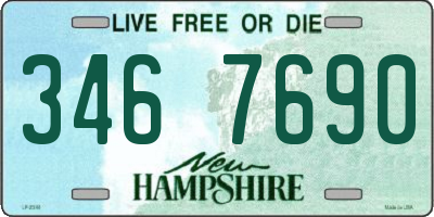 NH license plate 3467690