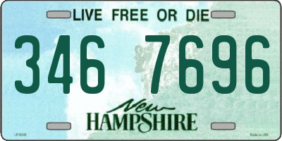 NH license plate 3467696