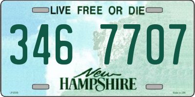 NH license plate 3467707