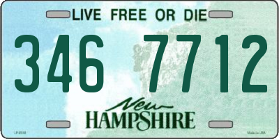 NH license plate 3467712