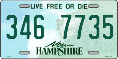 NH license plate 3467735