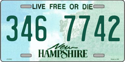 NH license plate 3467742