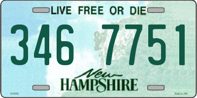 NH license plate 3467751