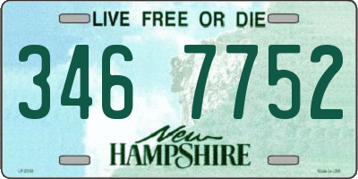 NH license plate 3467752