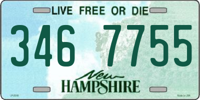 NH license plate 3467755