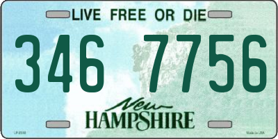 NH license plate 3467756