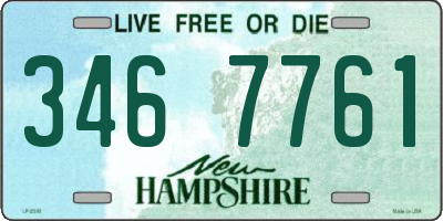 NH license plate 3467761
