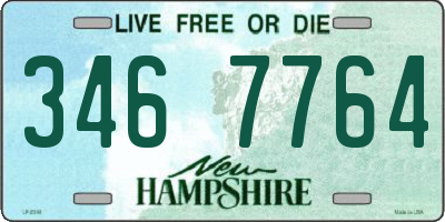 NH license plate 3467764