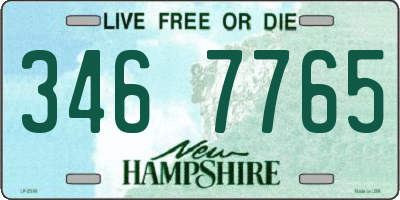 NH license plate 3467765
