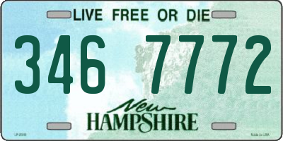 NH license plate 3467772
