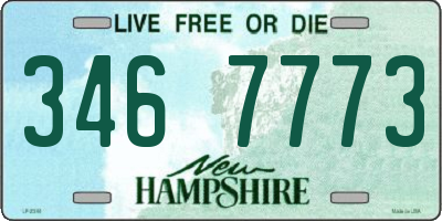 NH license plate 3467773
