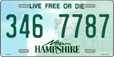 NH license plate 3467787