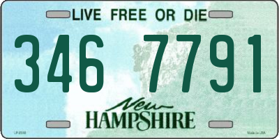 NH license plate 3467791