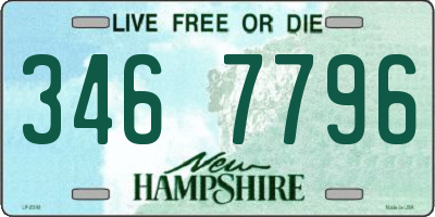 NH license plate 3467796