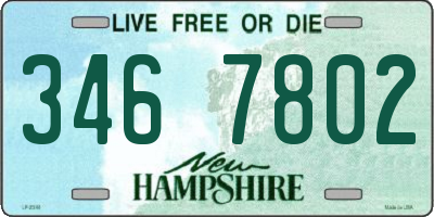 NH license plate 3467802