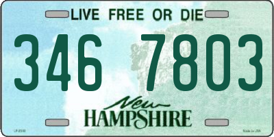 NH license plate 3467803