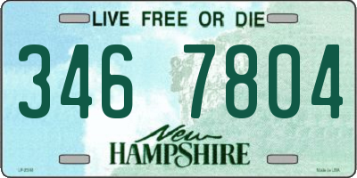 NH license plate 3467804