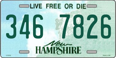 NH license plate 3467826