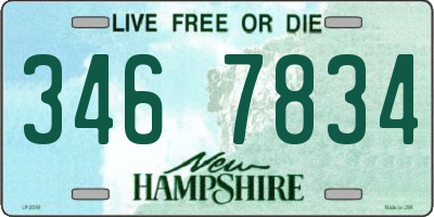 NH license plate 3467834