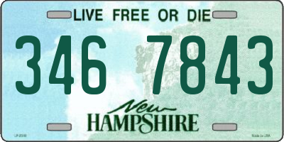 NH license plate 3467843