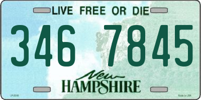 NH license plate 3467845