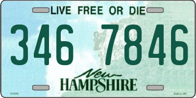 NH license plate 3467846