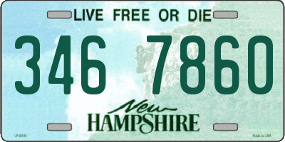 NH license plate 3467860