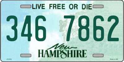 NH license plate 3467862