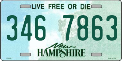 NH license plate 3467863