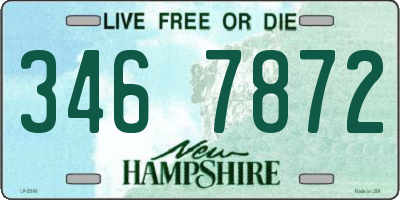 NH license plate 3467872