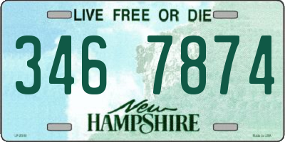 NH license plate 3467874