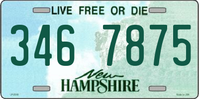 NH license plate 3467875