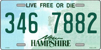 NH license plate 3467882