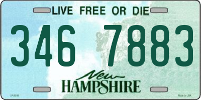 NH license plate 3467883