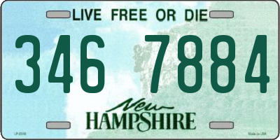 NH license plate 3467884
