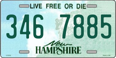 NH license plate 3467885