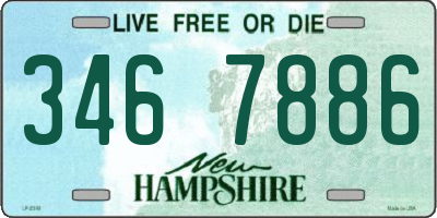 NH license plate 3467886