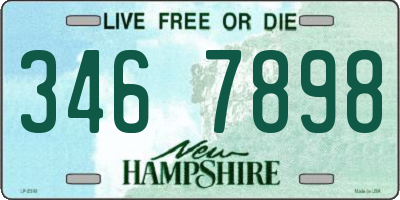 NH license plate 3467898