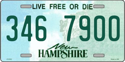 NH license plate 3467900