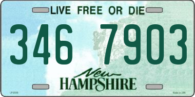NH license plate 3467903