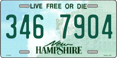 NH license plate 3467904