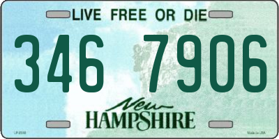 NH license plate 3467906