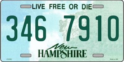 NH license plate 3467910