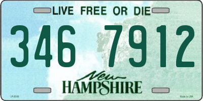 NH license plate 3467912