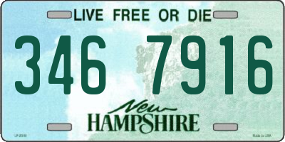NH license plate 3467916