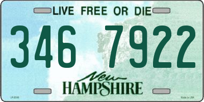 NH license plate 3467922