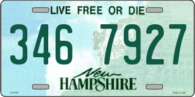 NH license plate 3467927